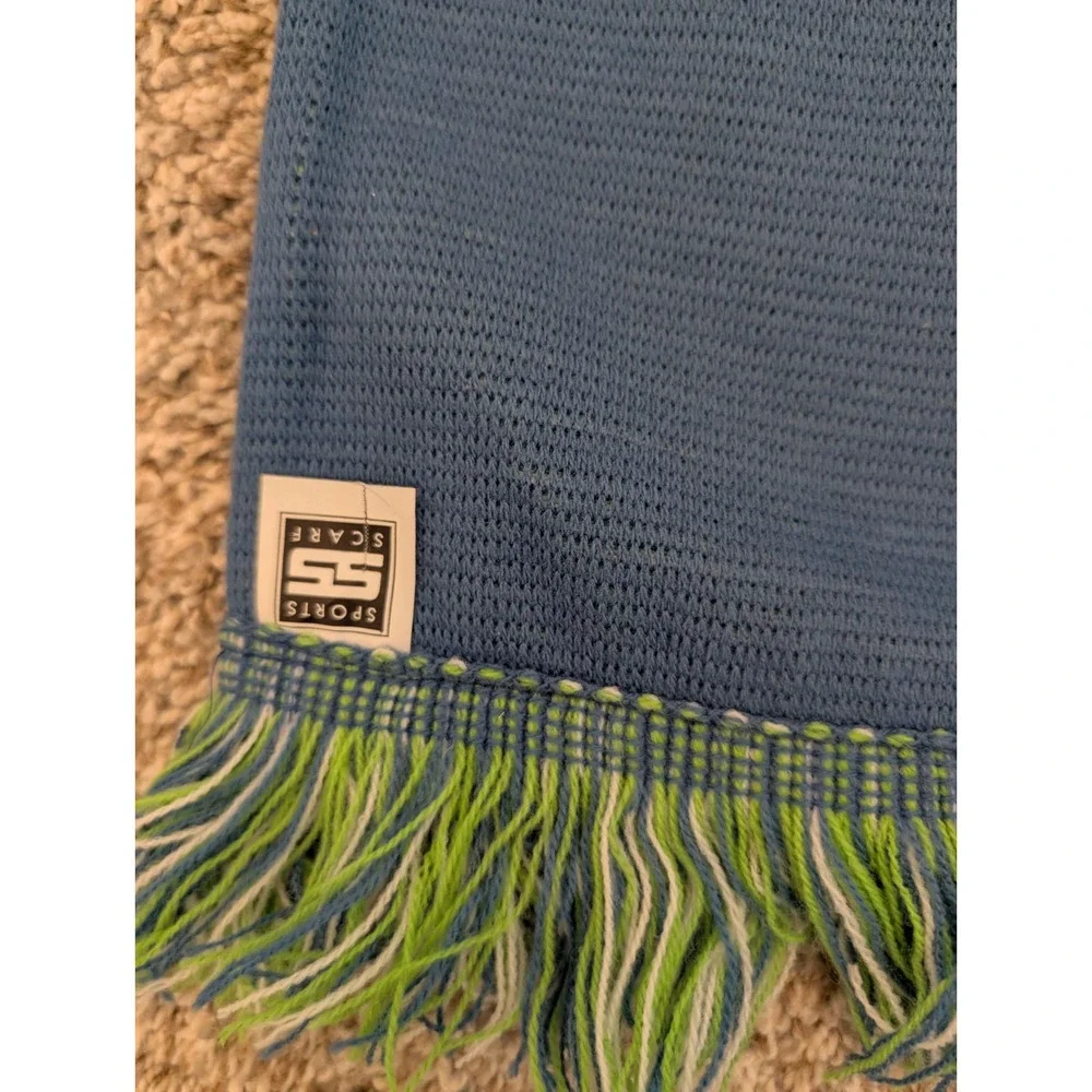 Seattle Sounders FC Soccer Club Knit Scarf Adidas Green And Blue Double Sided